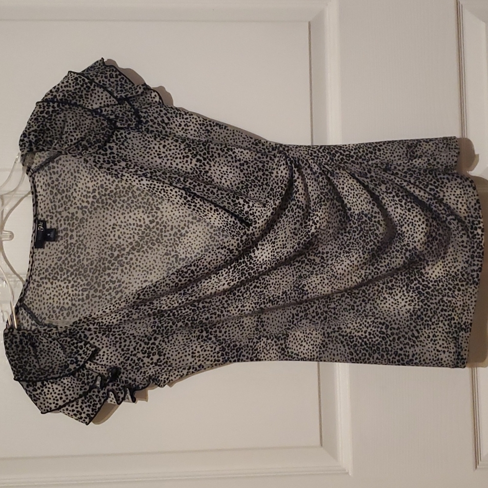 Flattering animal print top by East 5th
